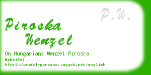 piroska wenzel business card